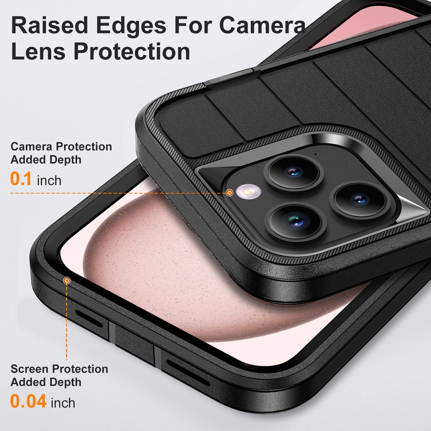 Heavy-Duty Shock Absorption Case – Full-Body Protective Silicone Rubber Cover for iPhone Models