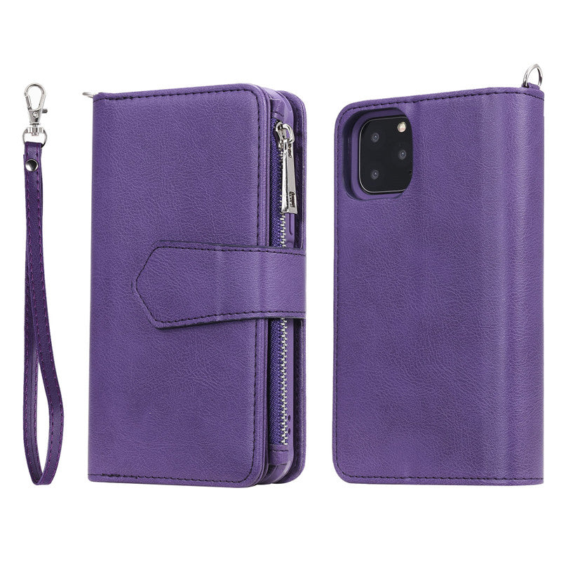 Luxury Magnetic Detachable Wallet Case – Premium Leather Flip Cover, Card Slots, Handbag Design, Stand Feature for iPhone