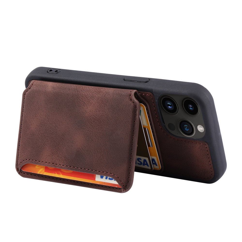 Fashion Leather iPhone Case – Shockproof, Back Protective Cover, Card Holder, Sleek Design, Durable & Stylish for iPhone