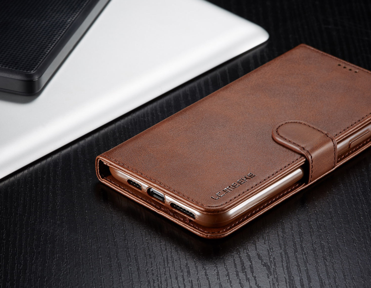 Luxury Leather Wallet Case – Flip Cover with Card Slot, Magnetic Closure, and Premium Protection for iPhone Models