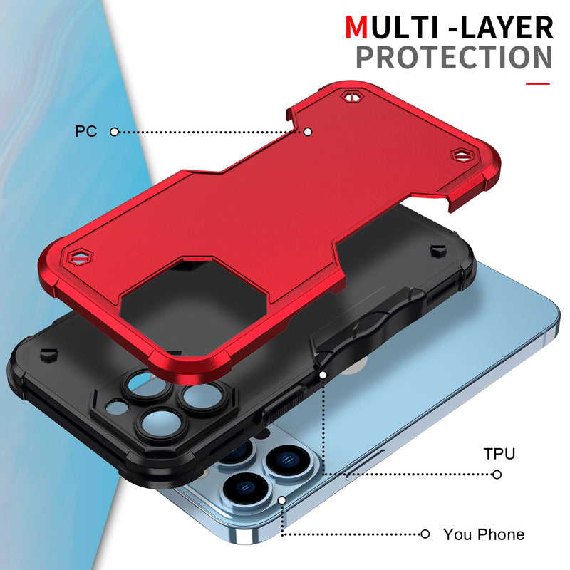 Shockproof Armor Case – Anti-Shock/Fall Protective Back Cover for iPhone Models, Durable and Rugged Design