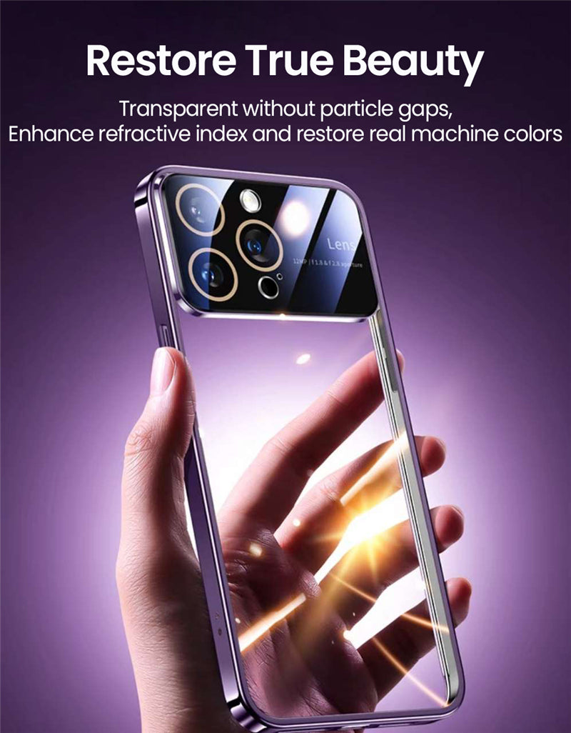 Luxury Ultra-Thin iPhone Case - Clear Transparent Hard PC Cover, MagSafe Compatible, Camera Protection, 