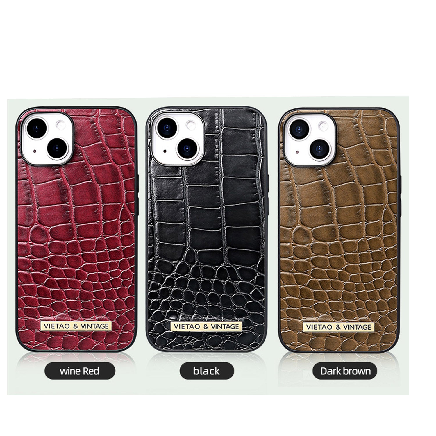 Luxury Crocodile Pattern Leather iPhone Case - Business Style, Shockproof, Durable Bumper Cover