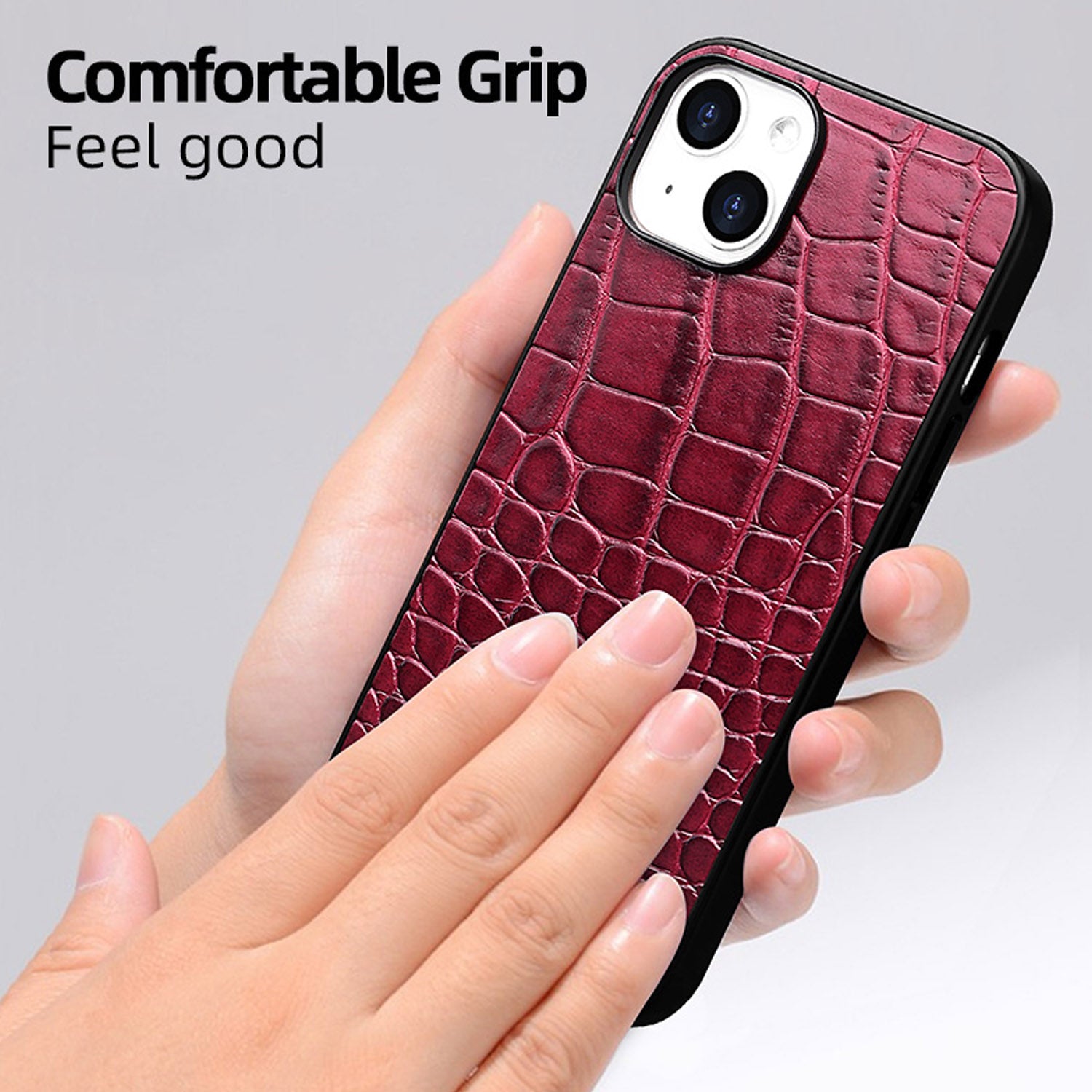 Luxury Crocodile Pattern Leather iPhone Case - Business Style, Shockproof, Durable Bumper Cover