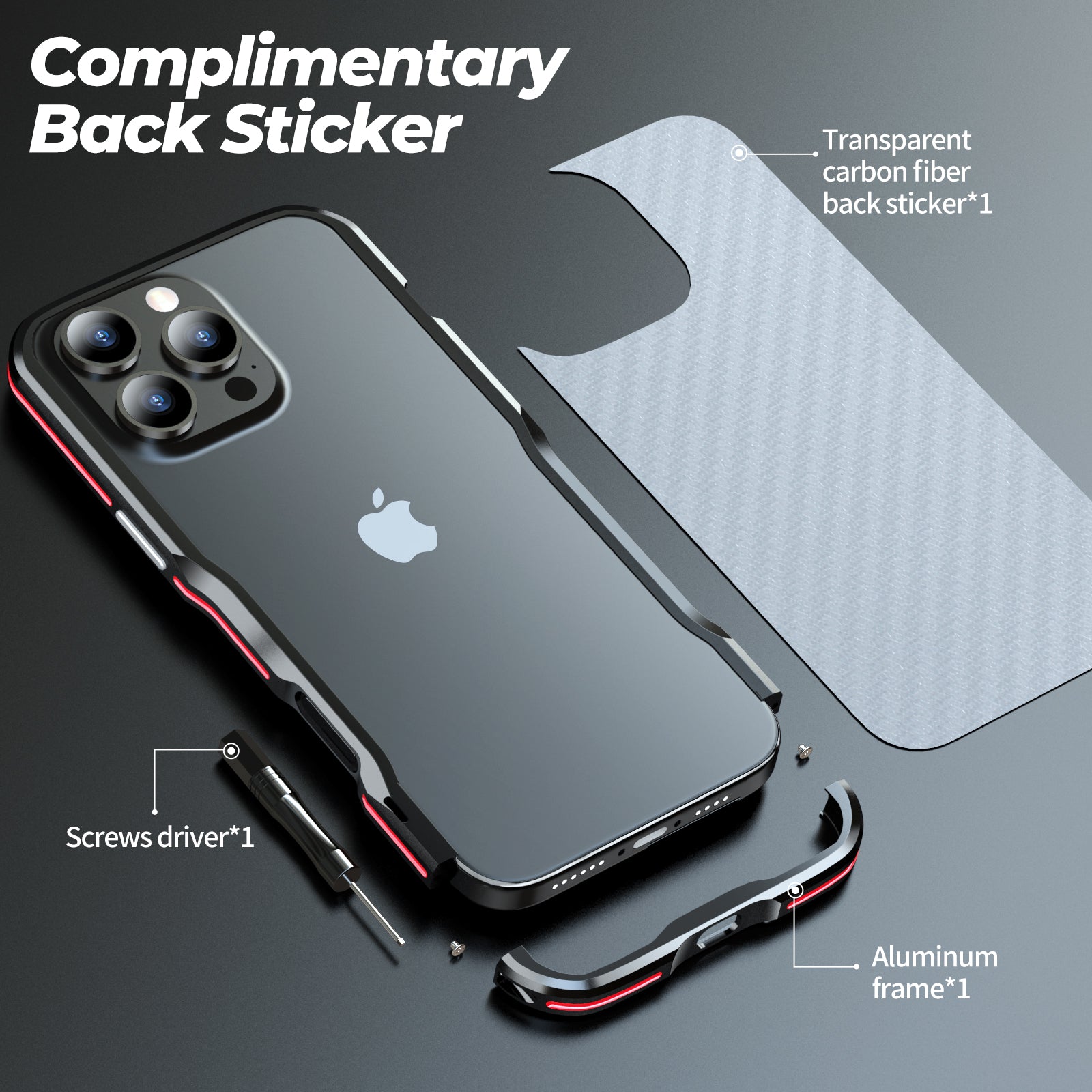 Metal Frame Bumper iPhone Case – Aluminum Detachable Heat Dissipation Shockproof Cover for iPhone Models, Sleek and Durable Protection