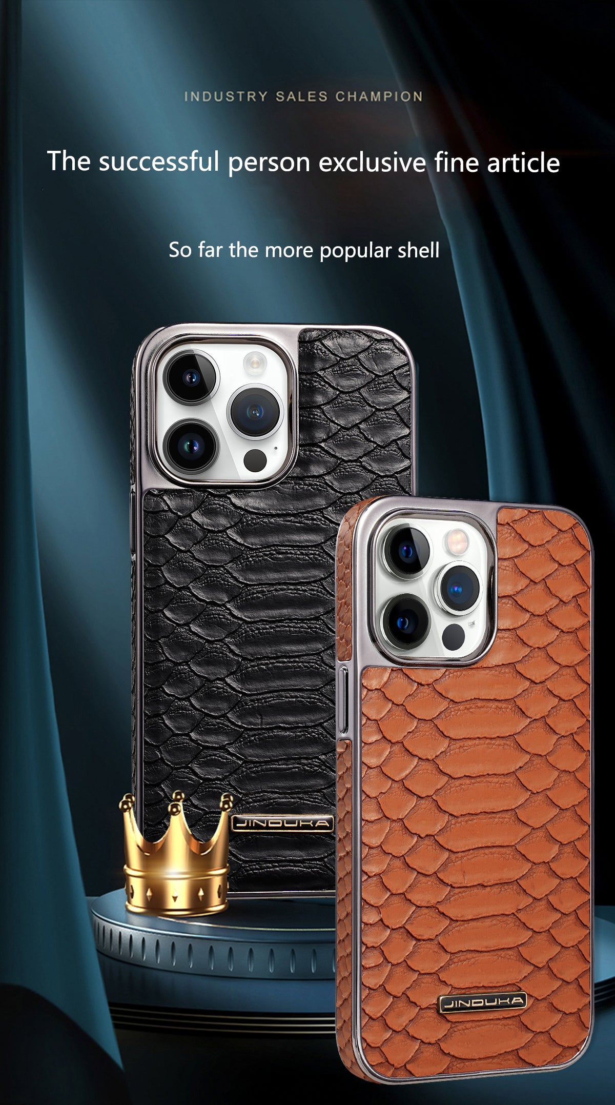 Luxury Leather Plating Shockproof Phone Case - Protective Snake Texture Durable Bumper Design for Enhanced Phone Protection