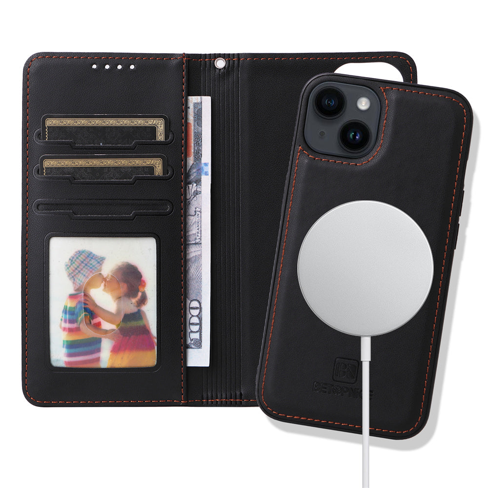 Luxury 2-in-1 Detachable Wallet Case – Magnetic Leather Folio, Card Holder, Kickstand, Secure Clasp, Stylish & Durable Protection