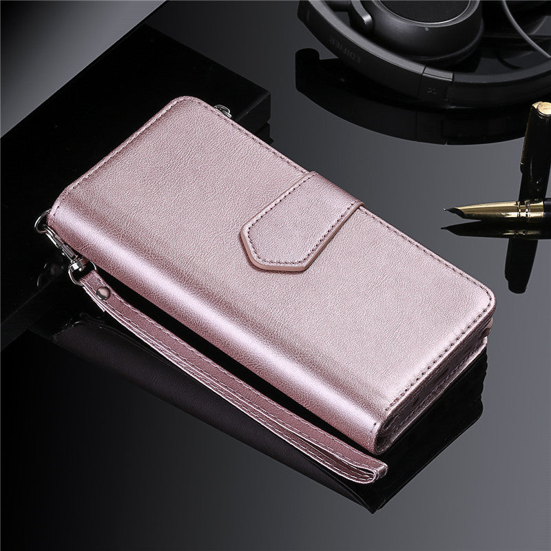 Luxury Magnetic Detachable Wallet Case – Premium Leather Flip Cover, Card Slots, Handbag Design, Stand Feature for iPhone