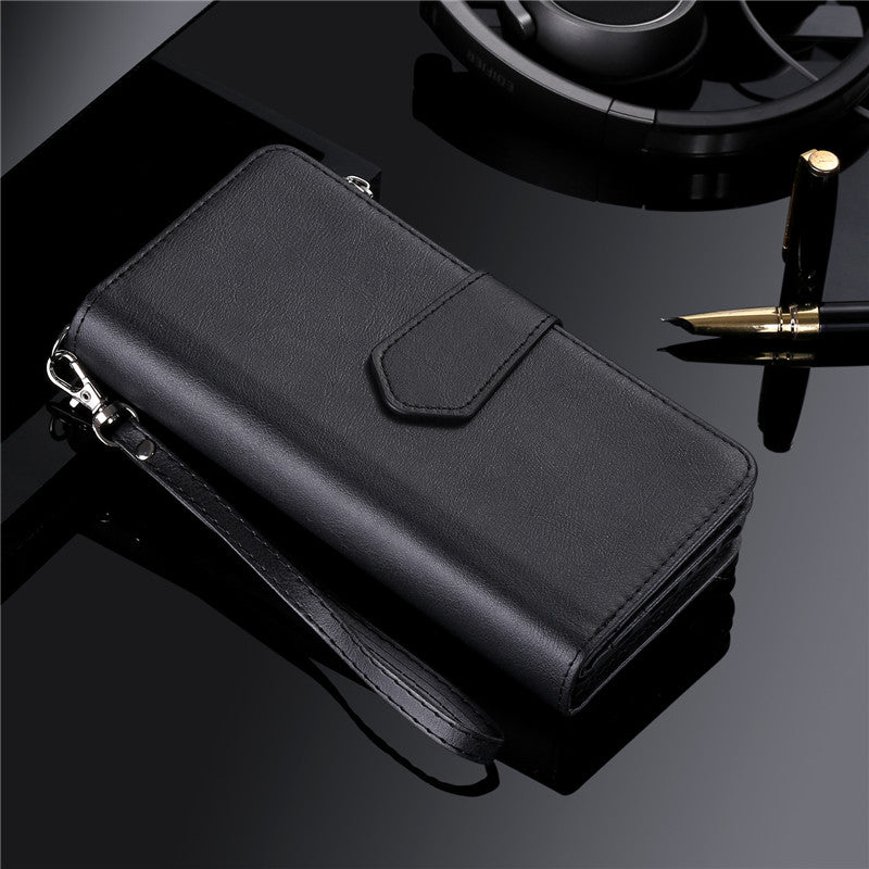 Luxury Magnetic Detachable Wallet Case – Premium Leather Flip Cover, Card Slots, Handbag Design, Stand Feature for iPhone